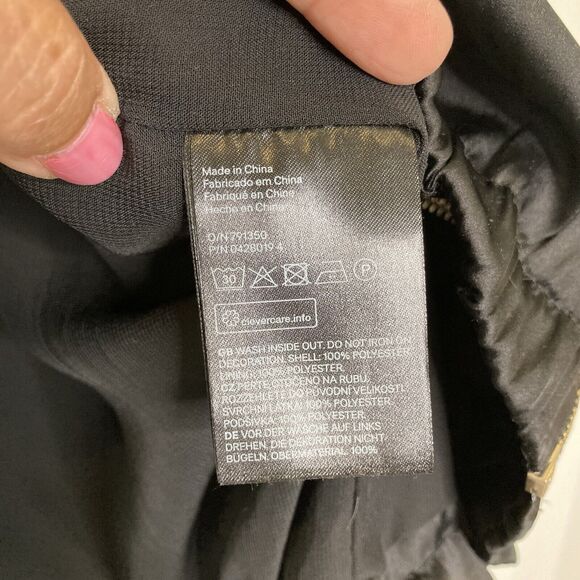 H&M Divided Size 8 Embroidered Tiger Baseball Bomber Jacket Black White Striped - Picture 12 of 13